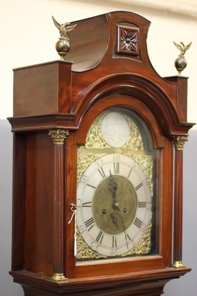 A MAHOGANY LONGCASE CLOCK SIGNED GONLAND SUNDERLAND Image