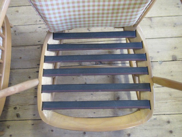 A PAIR OF ERCOL A MODEL 477 ARMCHAIRS Image