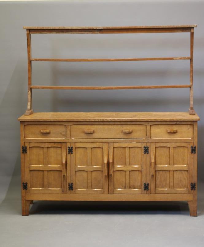 AN ADZED OAK DRESSER Image
