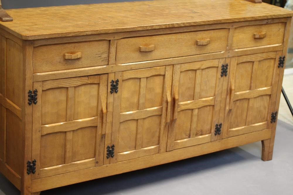 AN ADZED OAK DRESSER Image