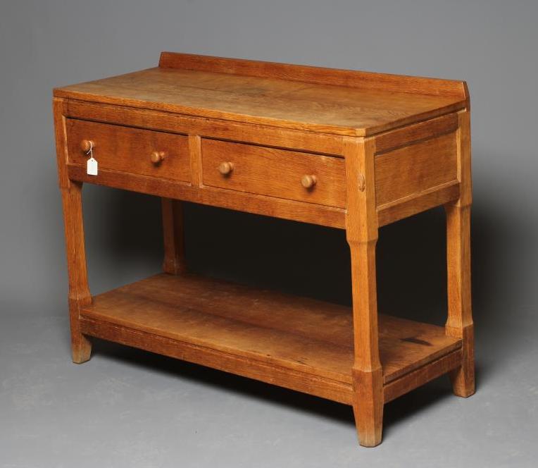 A PETER HEAP ADZED OAK SIDE TABLE Image