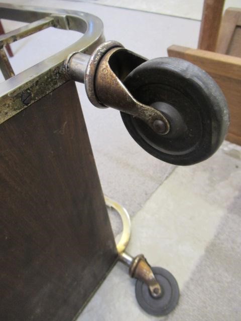 AN ASPREY ART DECO BURR WALNUT AND CHROME DRINKS TROLLEY Image