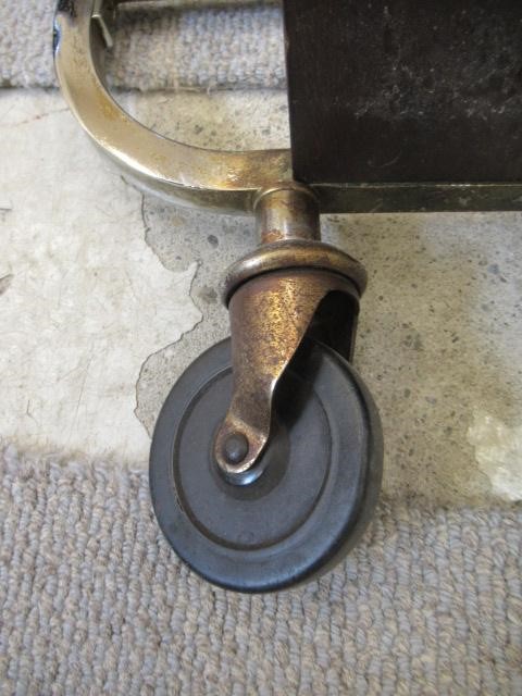 AN ASPREY ART DECO BURR WALNUT AND CHROME DRINKS TROLLEY Image
