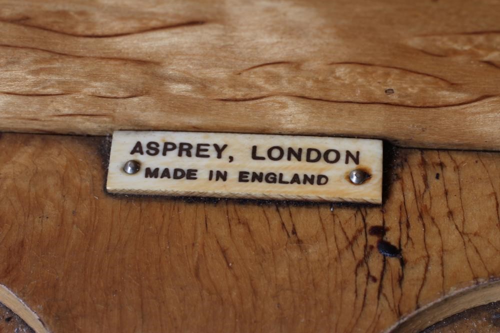 AN ASPREY ART DECO BURR WALNUT AND CHROME DRINKS TROLLEY Image
