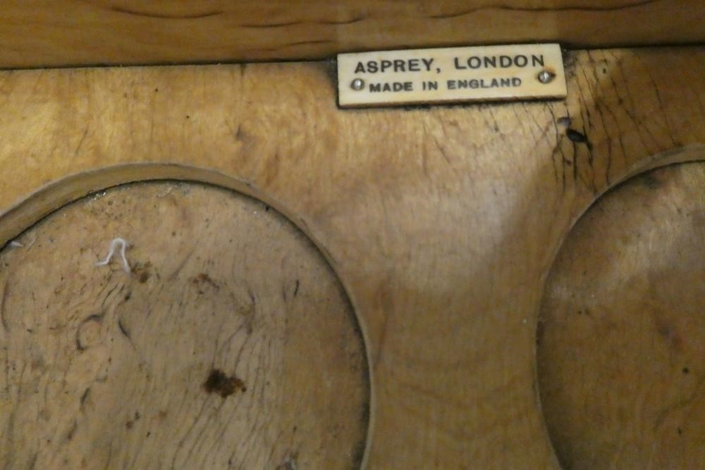 AN ASPREY ART DECO BURR WALNUT AND CHROME DRINKS TROLLEY Image
