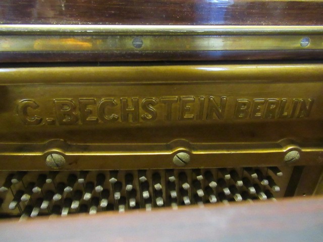 AN EDWARDIAN ROSEWOOD CASED BECHSTEIN UPRIGHT Image