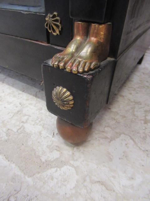 AN EGYPTIAN REVIVAL EBONISED PIER CABINET Image