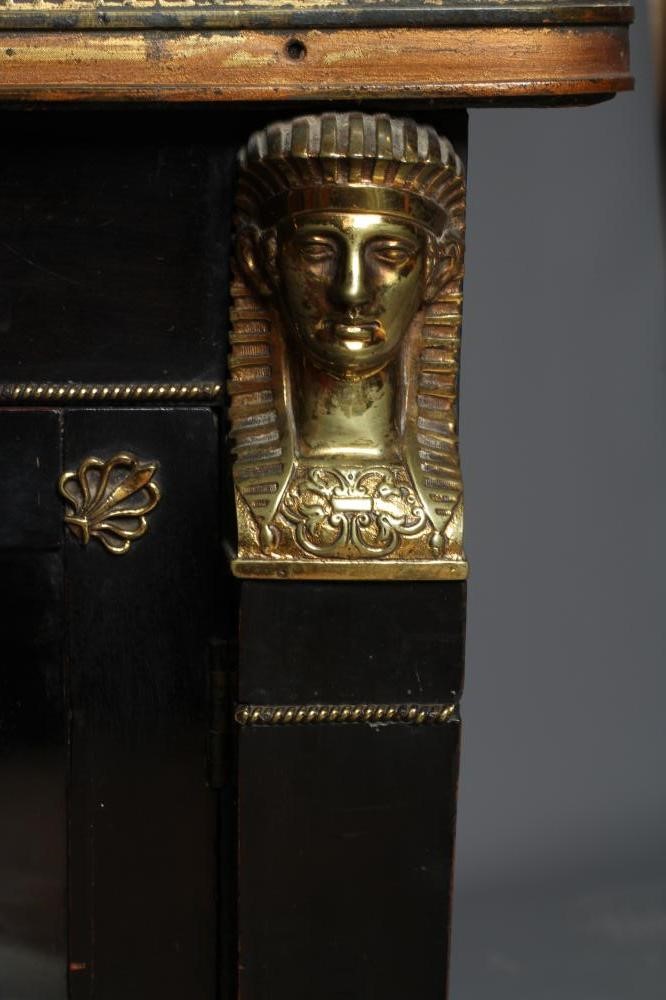 AN EGYPTIAN REVIVAL EBONISED PIER CABINET Image