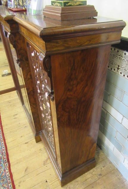 A VICTORIAN BURR WALNUT CREDENZA Image