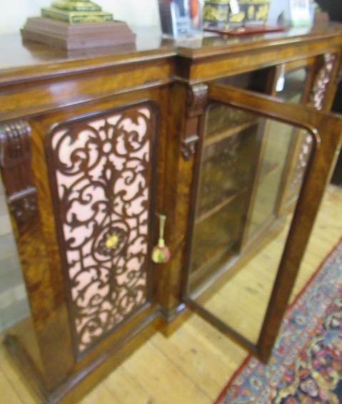 A VICTORIAN BURR WALNUT CREDENZA Image