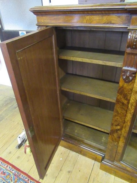 A VICTORIAN BURR WALNUT CREDENZA Image