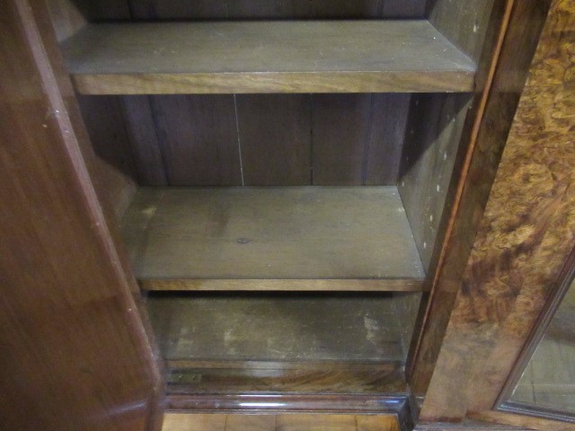 A VICTORIAN BURR WALNUT CREDENZA Image