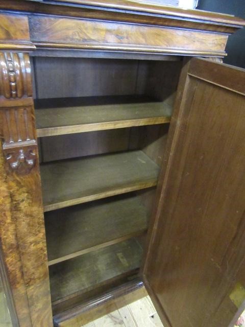 A VICTORIAN BURR WALNUT CREDENZA Image