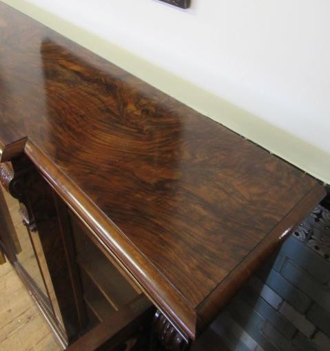 A VICTORIAN BURR WALNUT CREDENZA Image