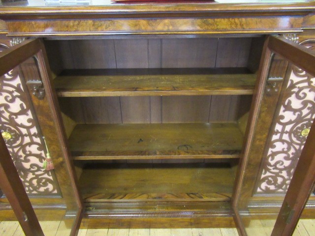 A VICTORIAN BURR WALNUT CREDENZA Image