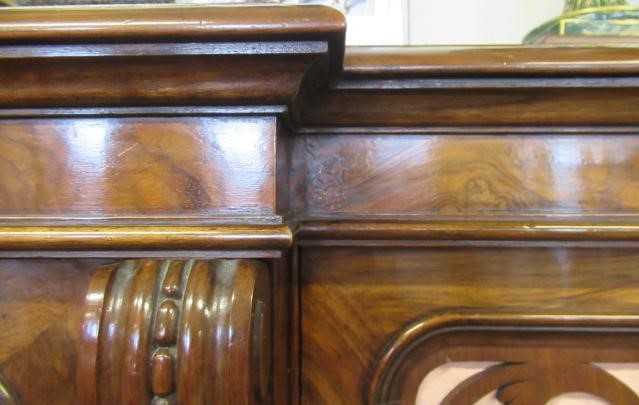 A VICTORIAN BURR WALNUT CREDENZA Image