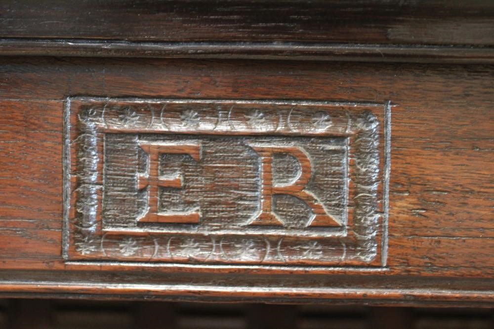 A JOINED OAK PRESS CUPBOARD Image