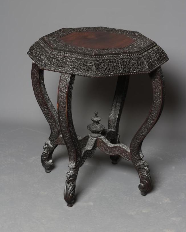 A BURMESE HARDWOOD OCCASIONAL TABLE Image