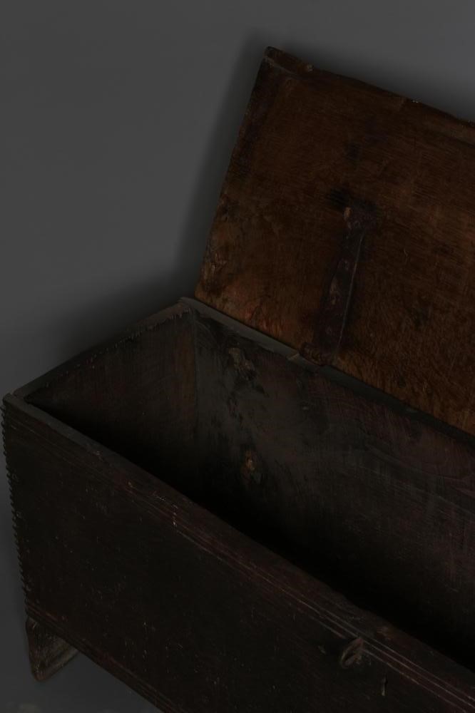 AN OAK BOARDED CHEST Image
