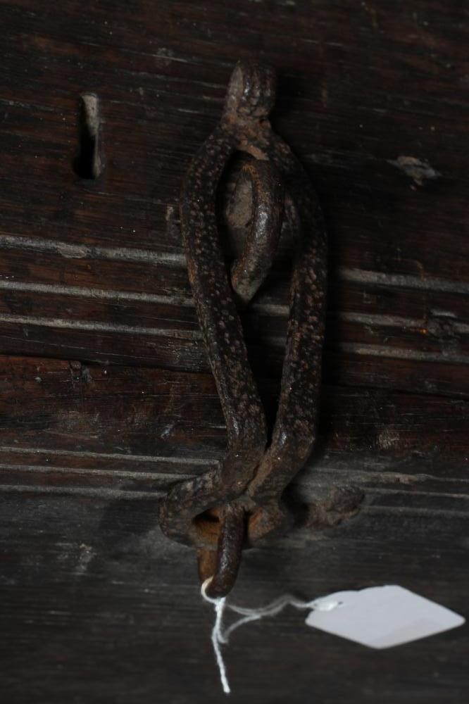 AN OAK BOARDED CHEST Image