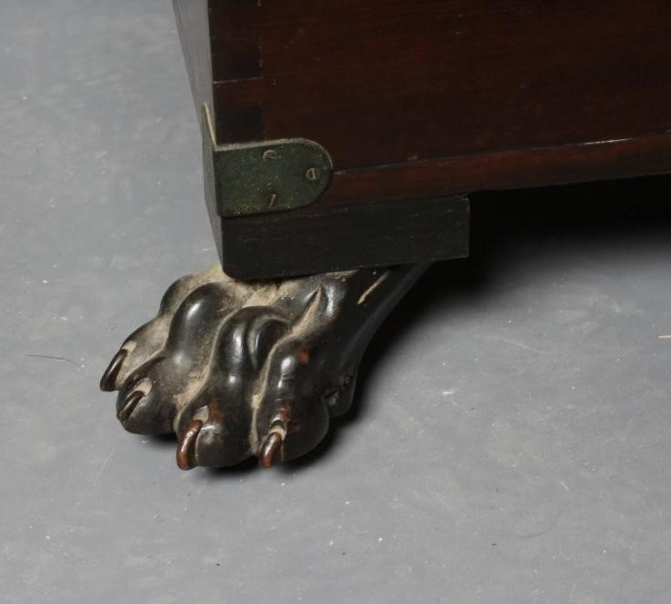 A BRASS MOUNTED CAMPHOR WOOD SILVER CHEST Image