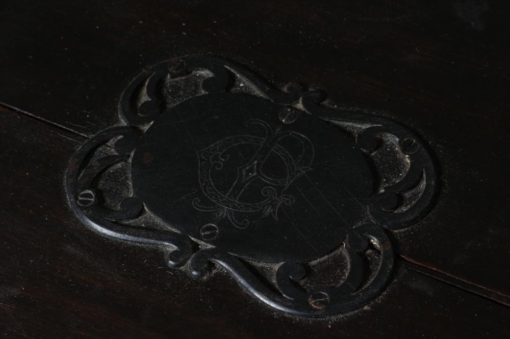 A BRASS MOUNTED CAMPHOR WOOD SILVER CHEST Image