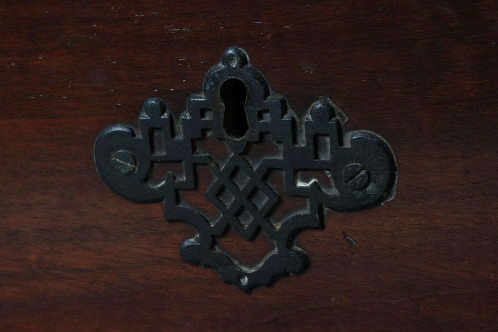 A BRASS MOUNTED CAMPHOR WOOD SILVER CHEST Image