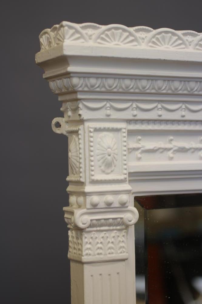 A LARGE VICTORIAN PAINTED WOOD AND GESSO PIER GLASS Image