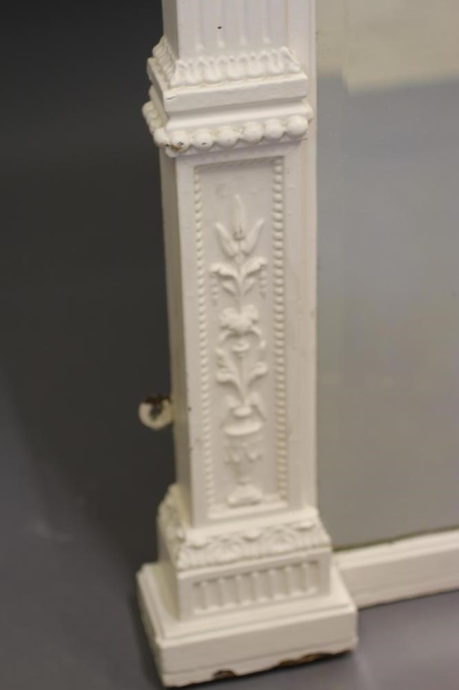 A LARGE VICTORIAN PAINTED WOOD AND GESSO PIER GLASS Image