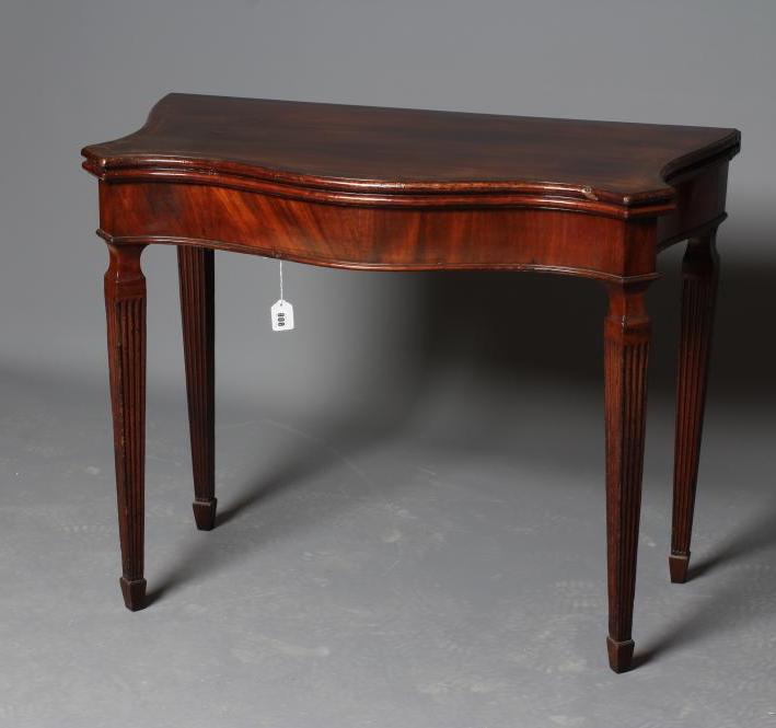 A GEORGIAN MAHOGANY FOLDING CARD TABLE Image
