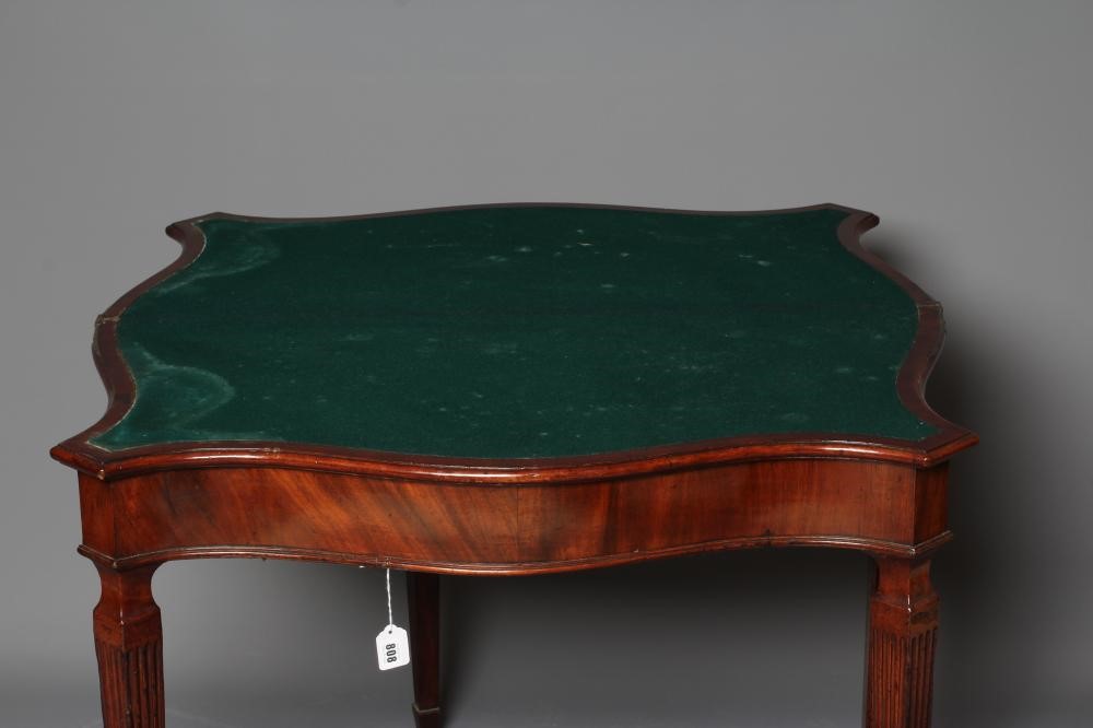 A GEORGIAN MAHOGANY FOLDING CARD TABLE Image