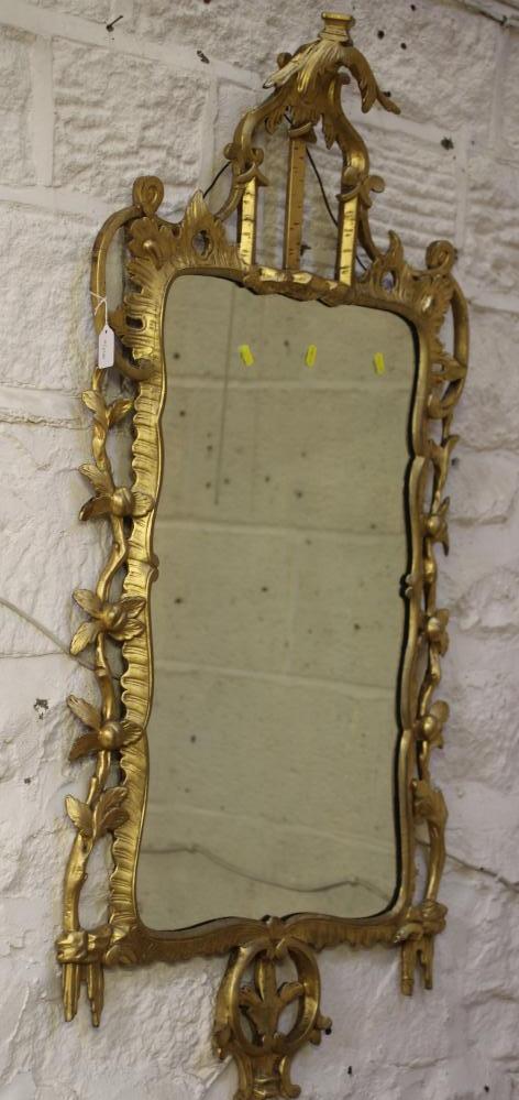 A GEORGIAN CARVED AND GILTWOOD PIER GLASS Image