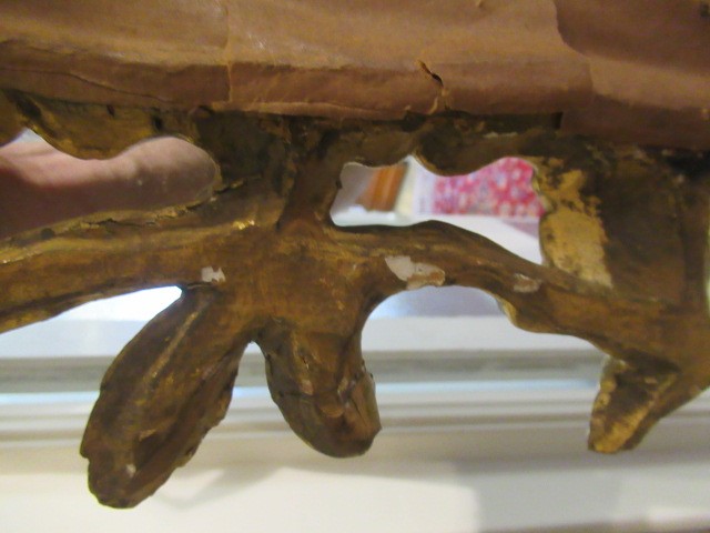 A GEORGIAN CARVED AND GILTWOOD PIER GLASS Image