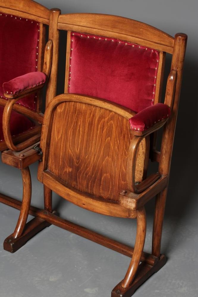 A PAIR OF J KOHN BENTWOOD THEATRE SEATS Image