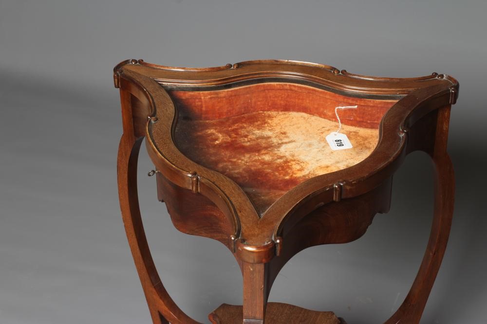 A MAHOGANY BIJOUTERIE TABLE Image