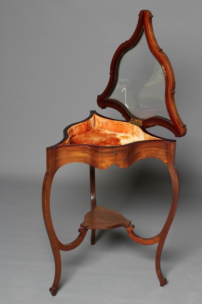 A MAHOGANY BIJOUTERIE TABLE Image