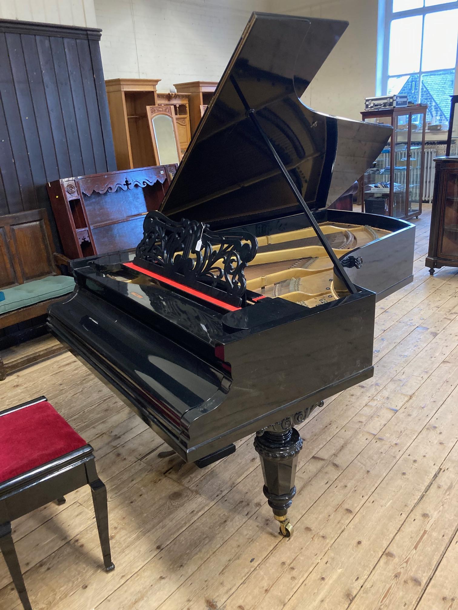 A LATE VICTORIAN C BECHSTEIN BOUDOIR GRAND PIANO Image
