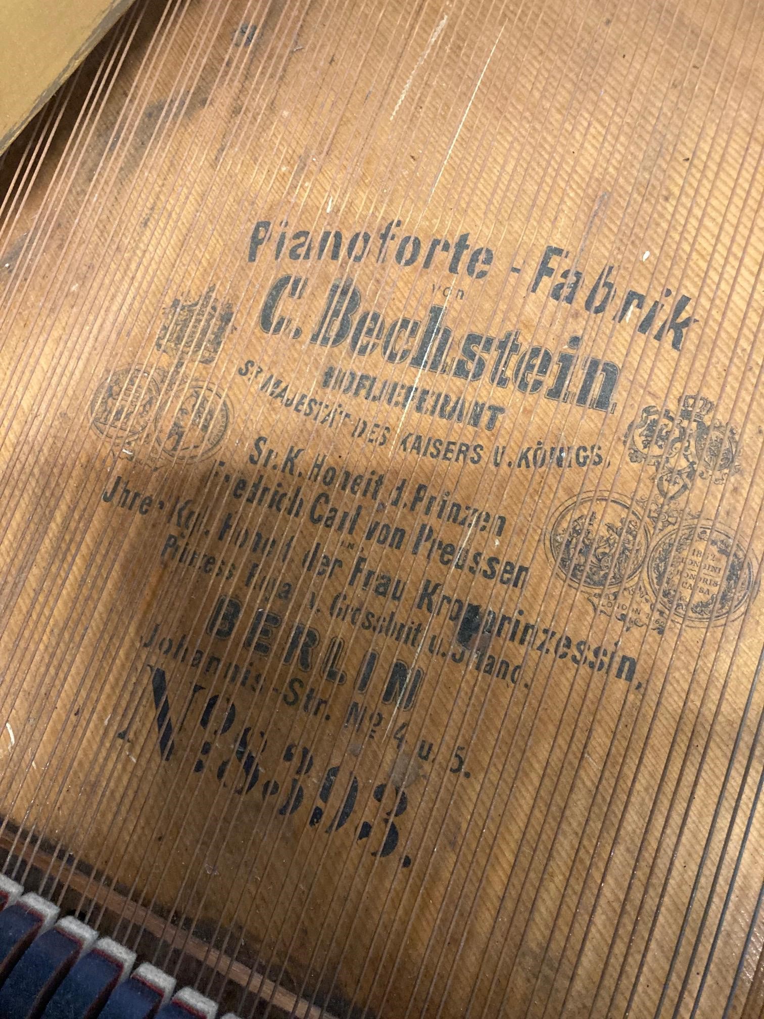 A LATE VICTORIAN C BECHSTEIN BOUDOIR GRAND PIANO Image