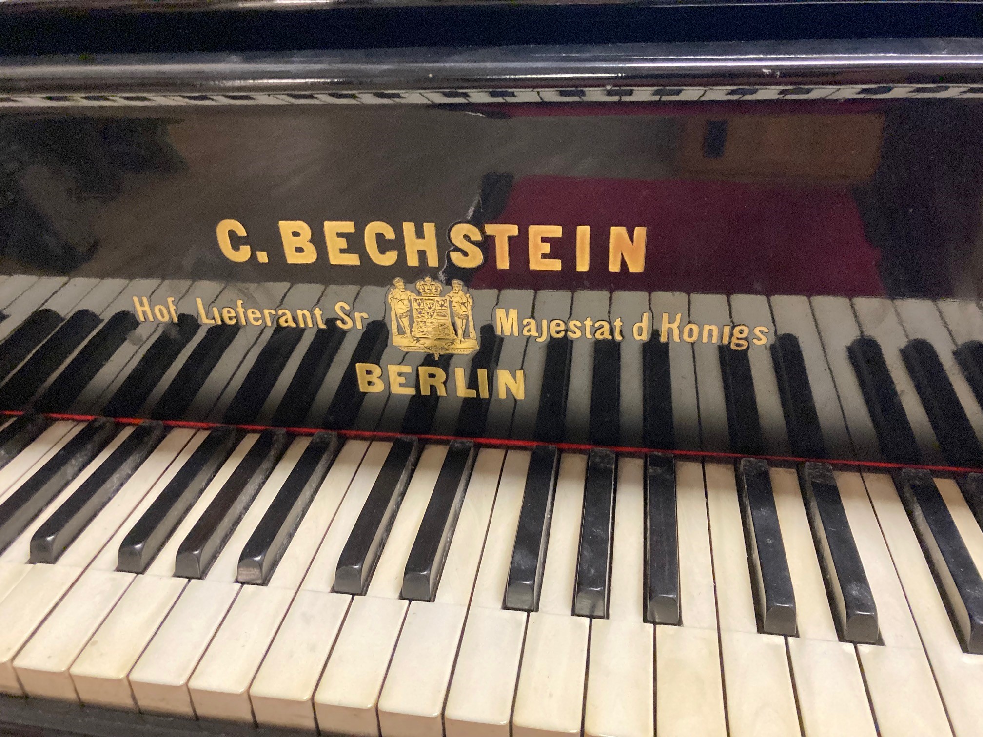 A LATE VICTORIAN C BECHSTEIN BOUDOIR GRAND PIANO Image