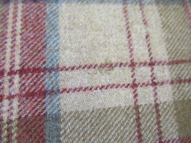 A VICTORIAN WALNUT FRAMED CHESTERFIELD SOFA, upholstered in wool tartan, raised on turned legs with Image