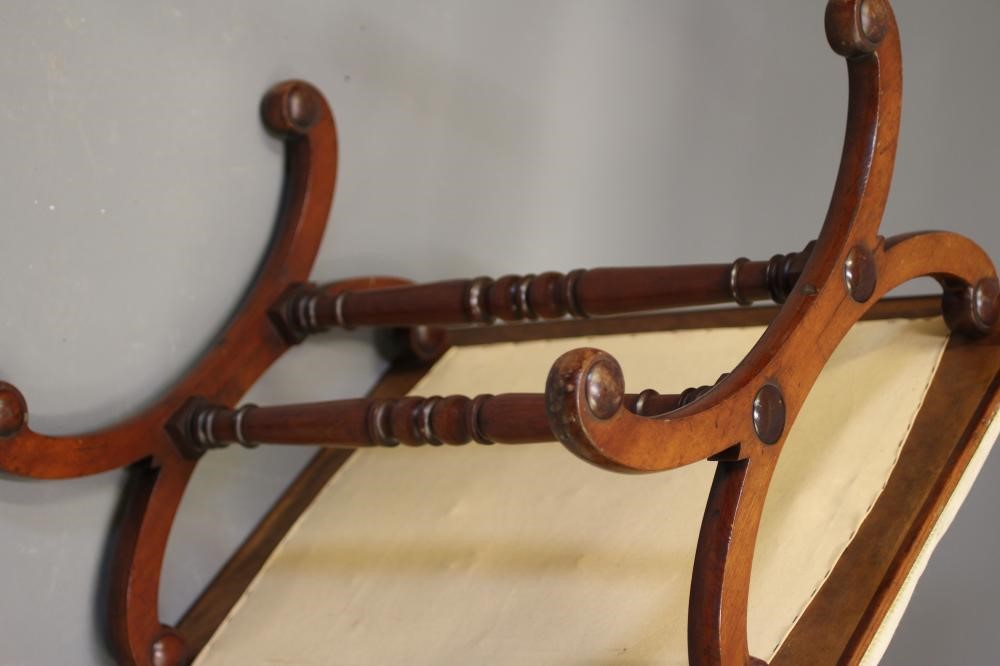 A VICTORIAN MAHOGANY DRESSING STOOL Image