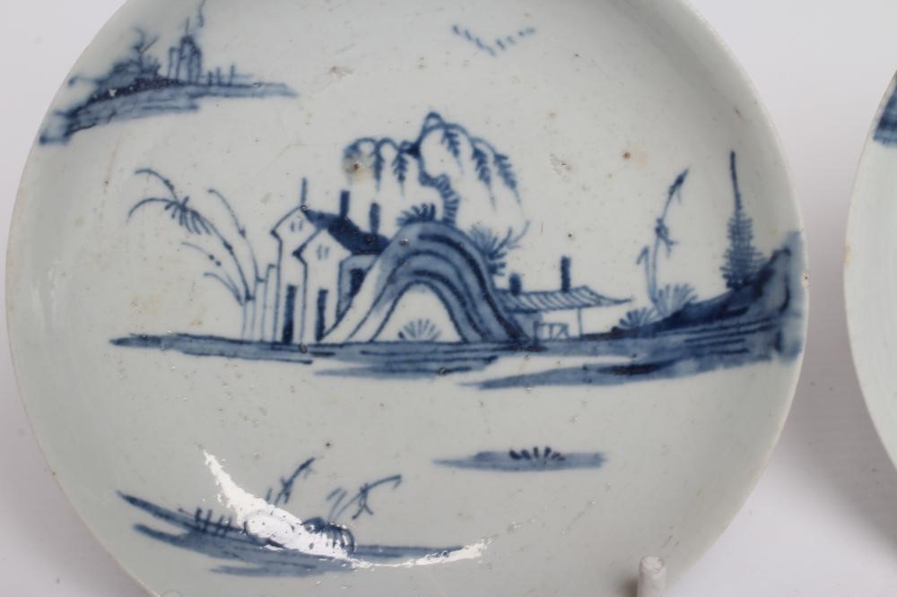 A PAIR OF LIVERPOOL PORCELAIN SAUCERS Image