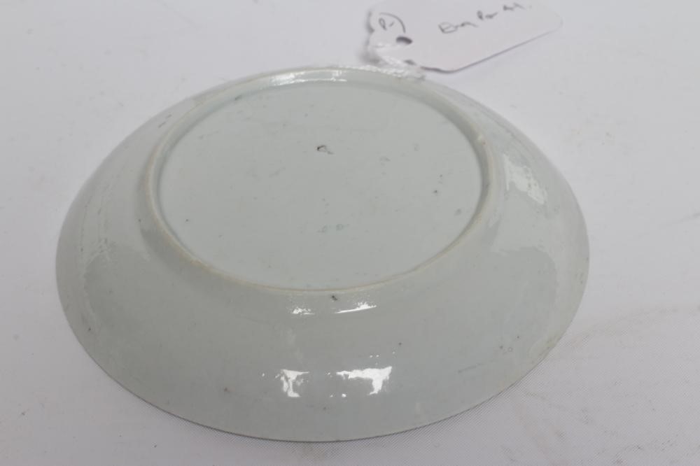 A PAIR OF LIVERPOOL PORCELAIN SAUCERS Image