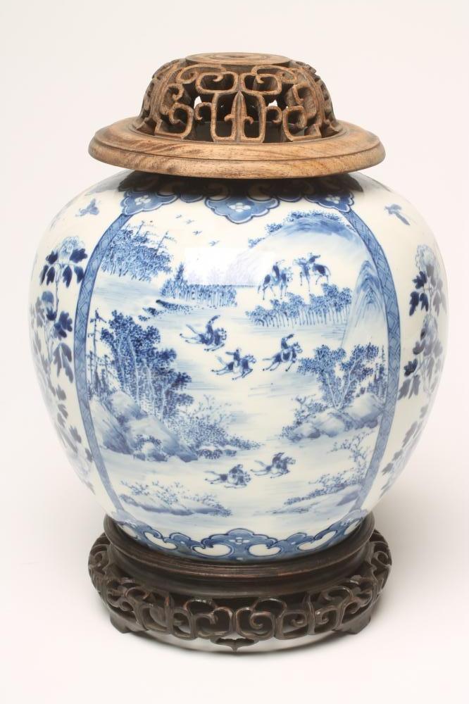 A CHINESE PORCELAIN JAR of ovoid form Image