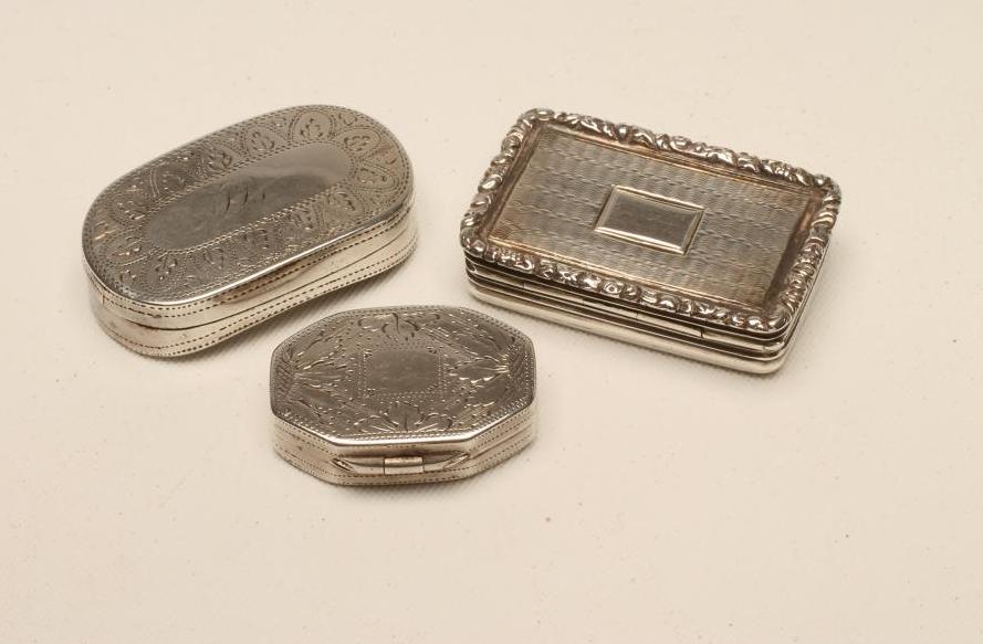 THREE VARIOUS SILVER VINAIGRETTES Image