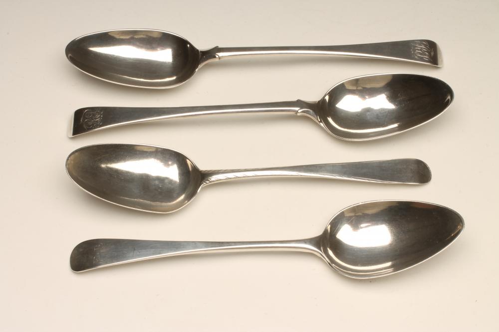 A PAIR OF GEORGE III SILVER TABLESPOONS Image