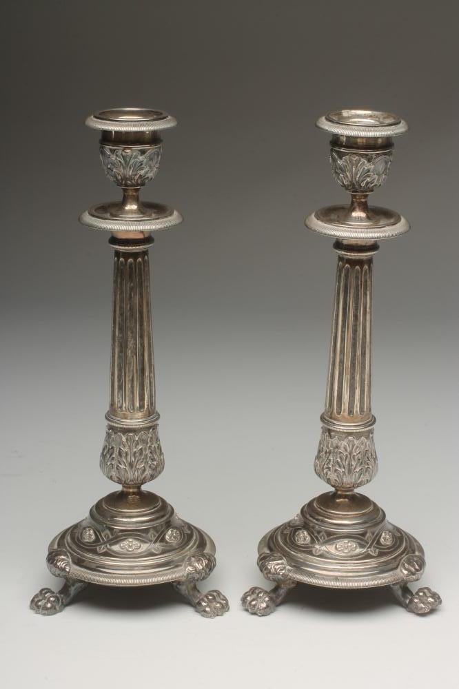 A PAIR OF DUTCH CANDLESTICKS Image