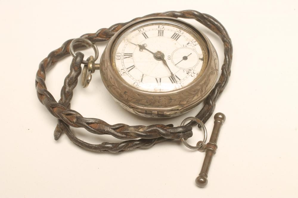 AN EARLY GEORGIAN PAIR CASED VERGE POCKET WATCH Image