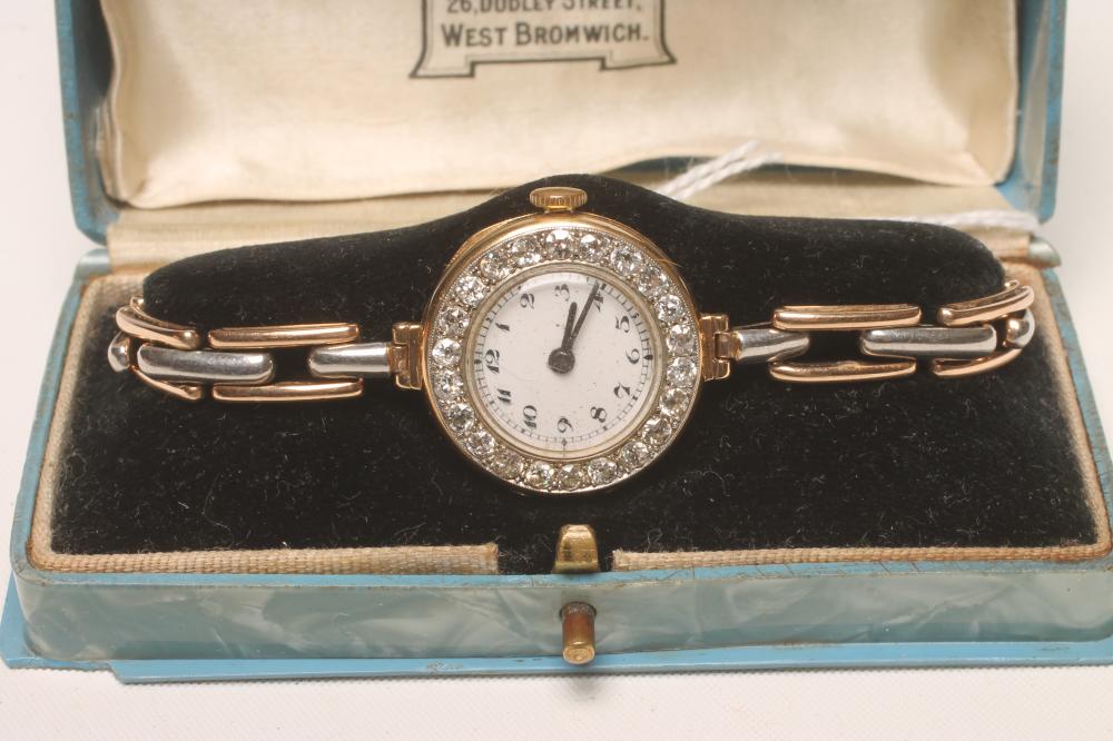 A DIAMOND COCKTAIL WATCH Image