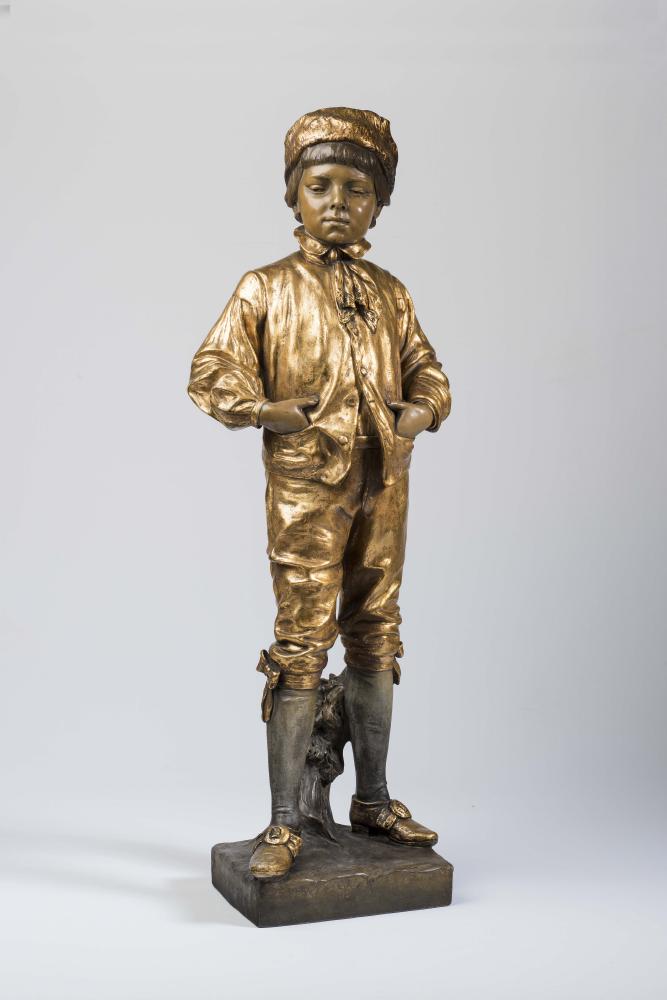 A GOLDSCHEIDER BRONZED EARTHENWARE FIGURE Image